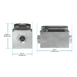 MEDIDOR DE FLUJO DE TURBINA, PANTALLA ALIMENTADA POR BATERÍA, CUERPO DE ALUMINIO PARA SOLVENTES Y COMBUSTIBLE